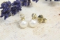 Preview: Ohrstecker mit Perle und Brillanten